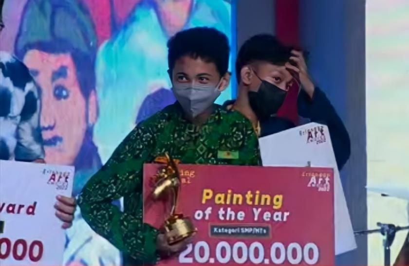Siswa MTsN 3 Sleman Sabet Juara 1 Nasional Erlangga Painting Festival 2022