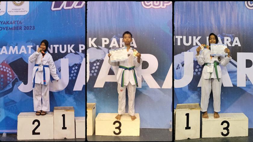 Membanggakan, Kontingen Taekwondo MTsN 3 Sleman Boyong 3 Medali