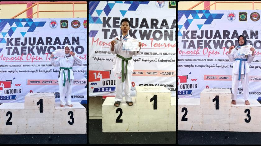 Luar Biasa, Kontingen Taekwondo MTsN 3 Sleman Boyong 3 Piala