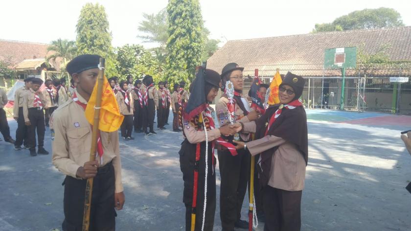 Upacara Penutupan LT II, Regu Putra Putri Pangkalan MTs Negeri 3 Sleman Sebagai Regu Prestasi Tertinggi