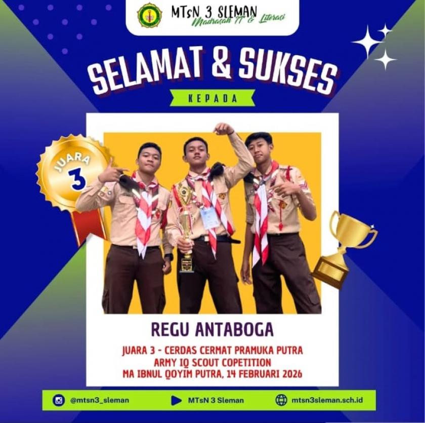 Tangguh dalam Logika, Regu Antaboga Sabet Juara 3 Army JO Scout Competition