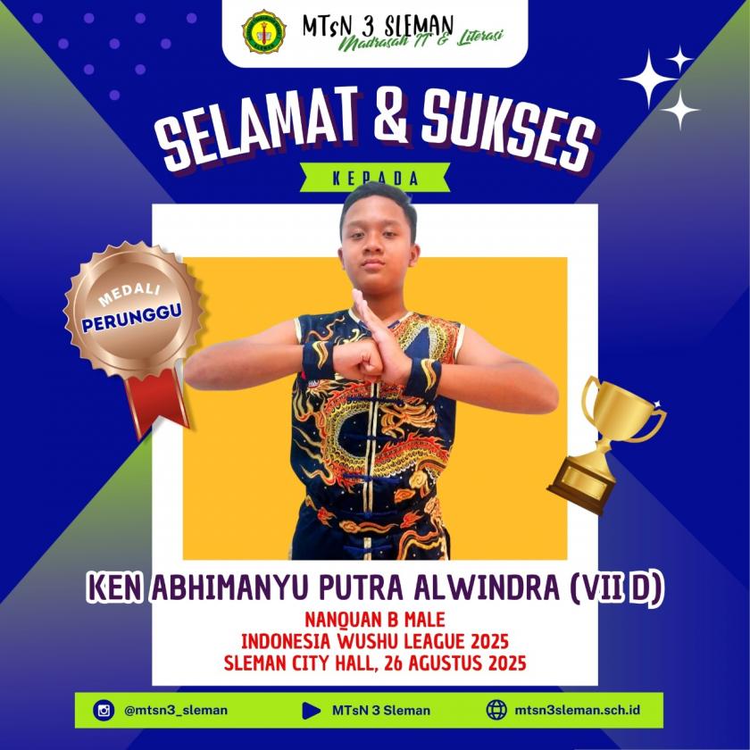 Prestasi Nasional: Siswa MTs Negeri 3 Sleman Harumkan Nama Madrasah Lewat Kejuaraan Wushu