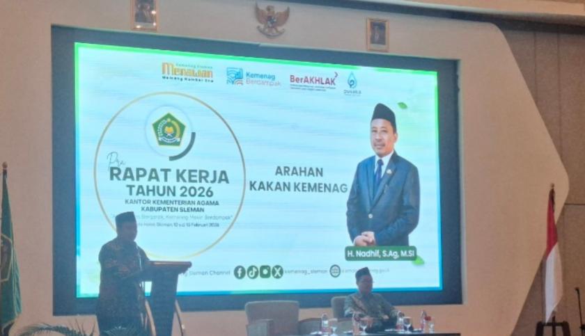 Kepala Madrasah dan Kepala TU MTsN 3 Sleman Aktif Ikuti Pra Rapat Kerja Kemenag Sleman