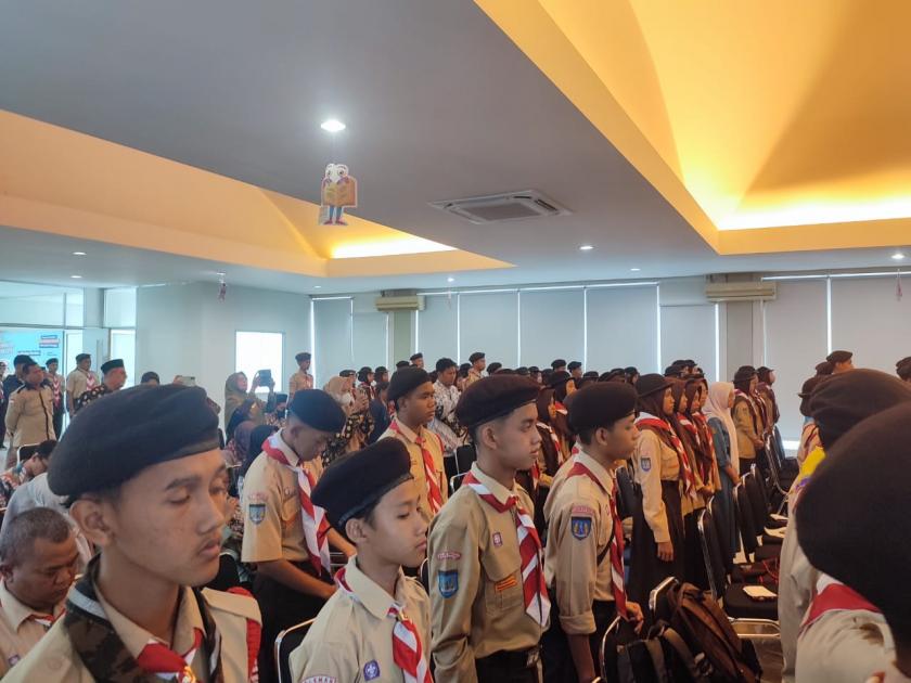 Siswa MTs Negeri 3 Sleman Ikuti Pengukuhan Peserta Kemah Madrasah Nasional 2024