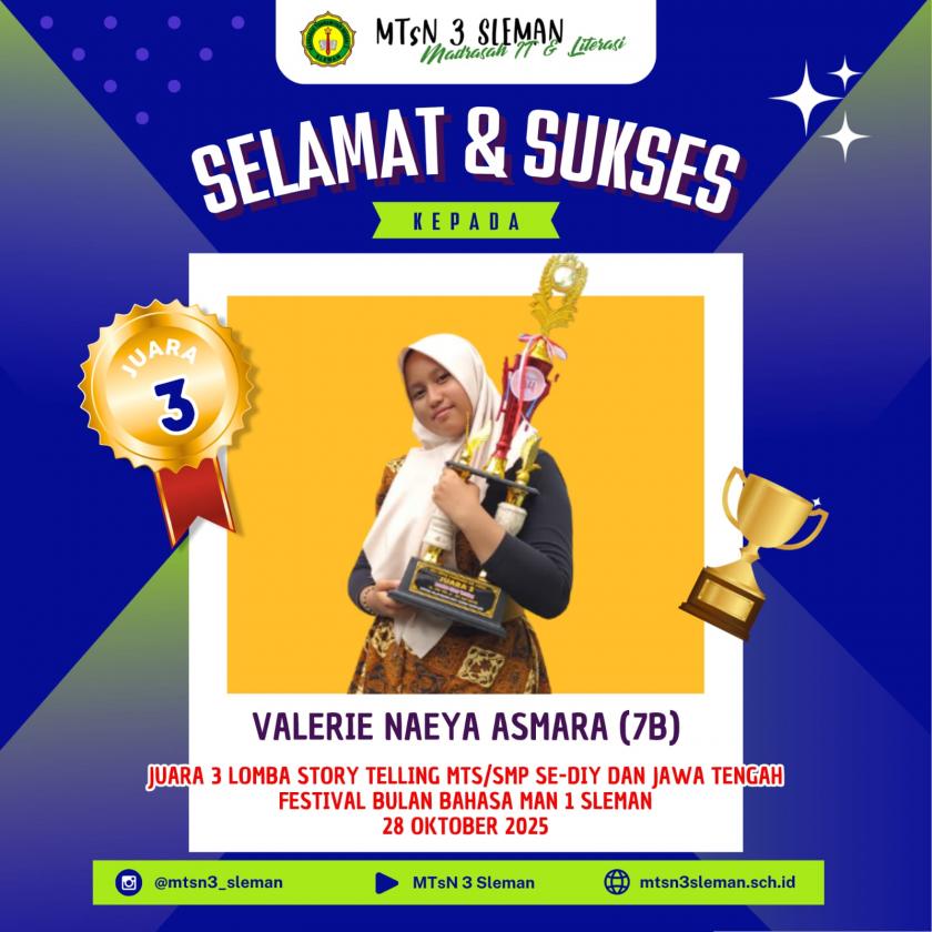 ’The Golden Snail’ Antar Siswi MTs Negeri 3 Sleman Raih Juara Tingkat DIY-Jateng