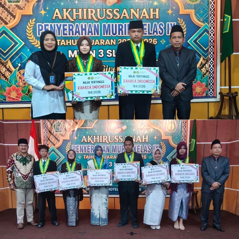 Awarding 8 Murid Nilai 100 dan Tertinggi, Momen Paling Dinanti Orang Tua dan Peserta Akhirussanah MTs Negeri 3 Sleman
