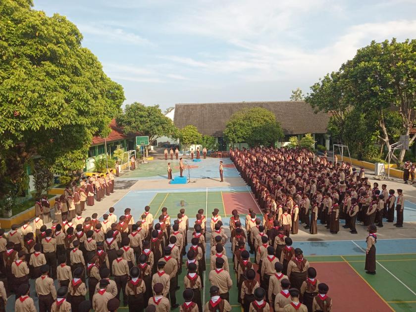 Upacara Peringatan Hari Pramuka di MTsN 3 Sleman Berjalan Dengan Khidmat