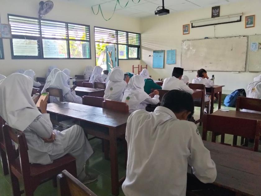 Pelaksanaan ASTS  MTsN 3 Sleman Hari Pertama Berjalan Lancar