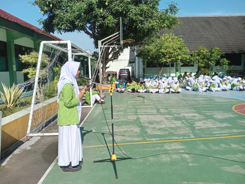 Jejak yang Menjadi Cahaya, Sambutan Ketua OSIS MTs Negeri 3 Sleman Lepas Guru Purna Tugas